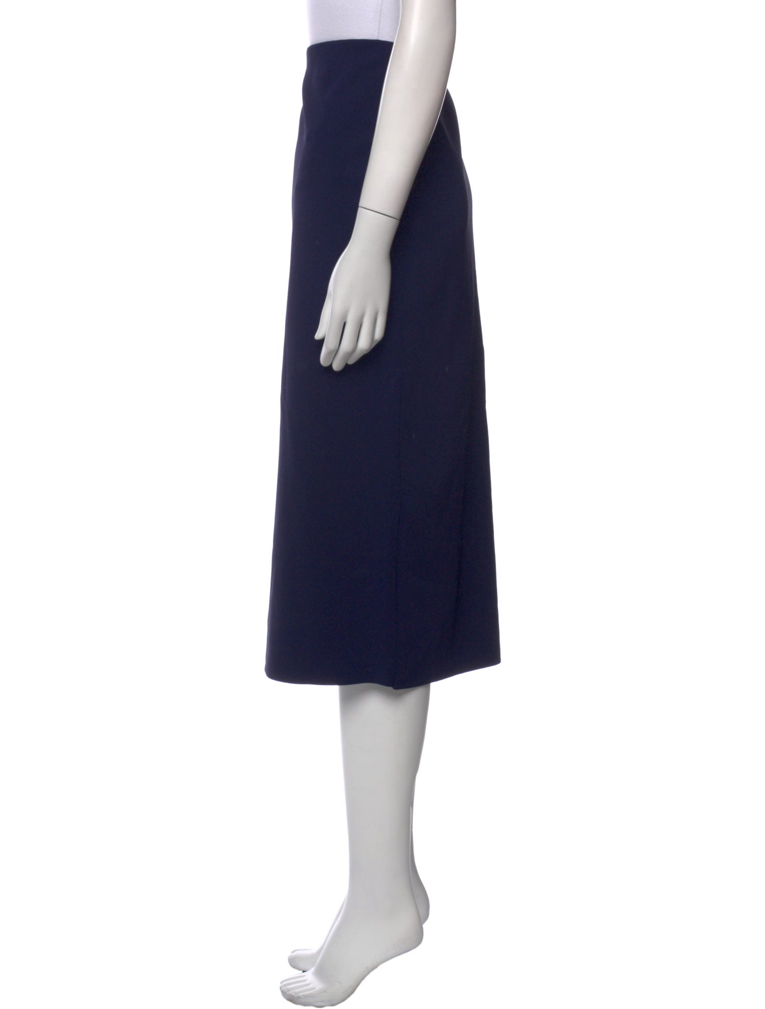 Ralph Lauren Purple Label Fringe Trim Accent Midi Length Skirt