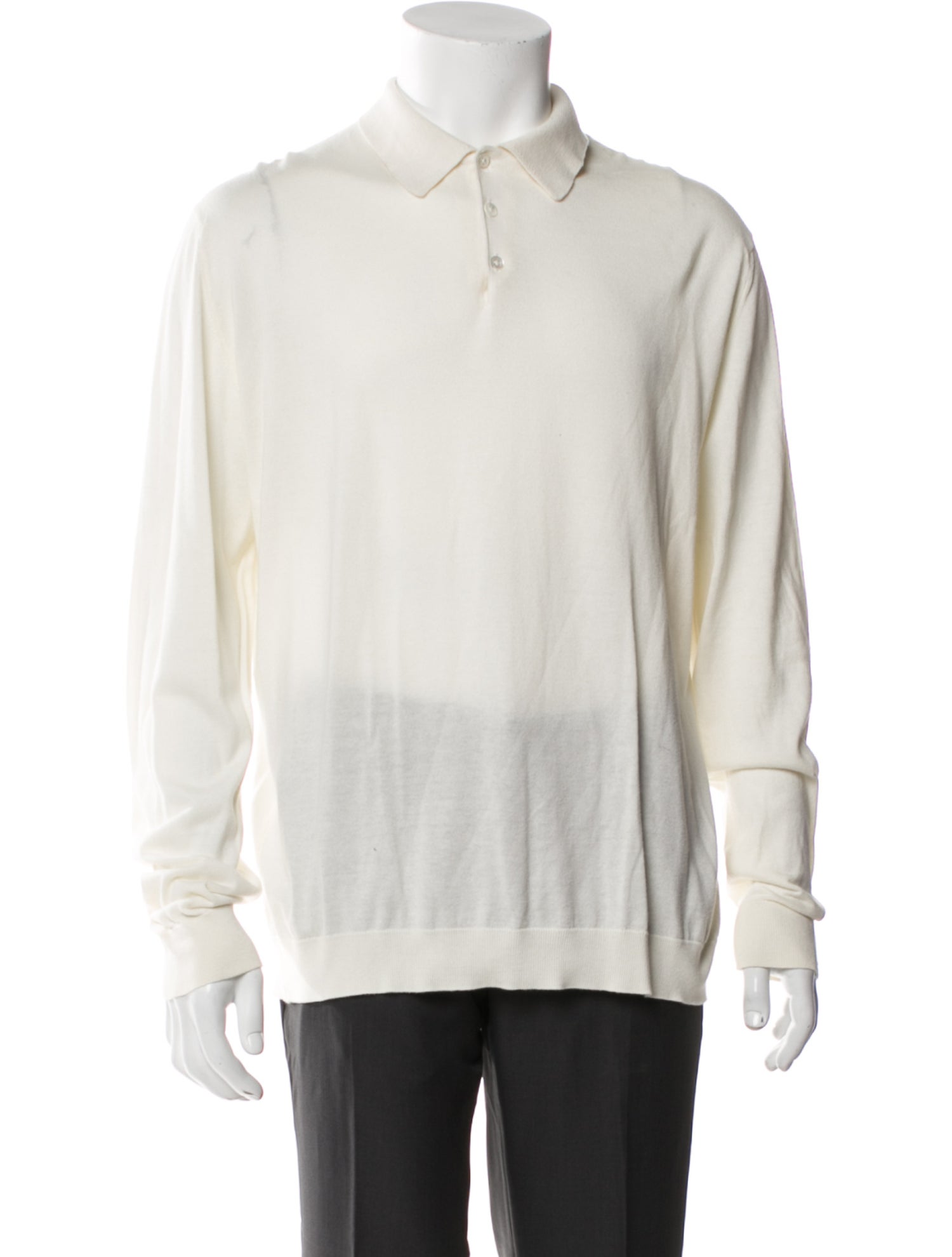 Ralph Lauren Purple Label Collar Long Sleeve Polo Shirt