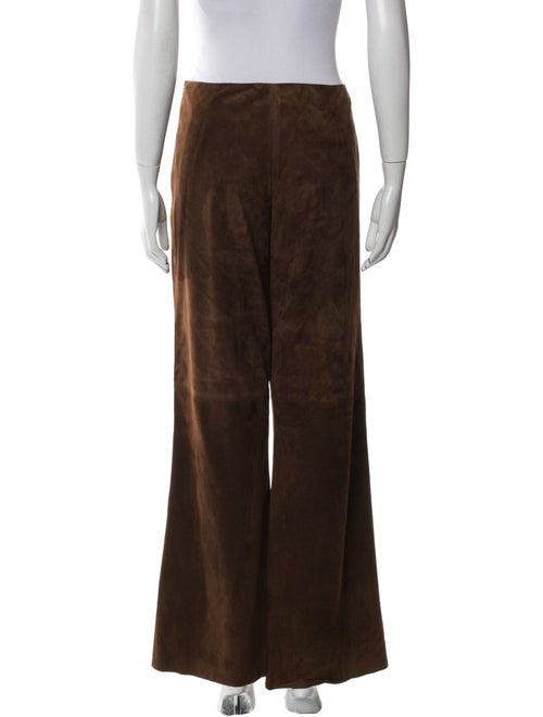 Ralph Lauren Purple Label Suede Wide Leg Pants