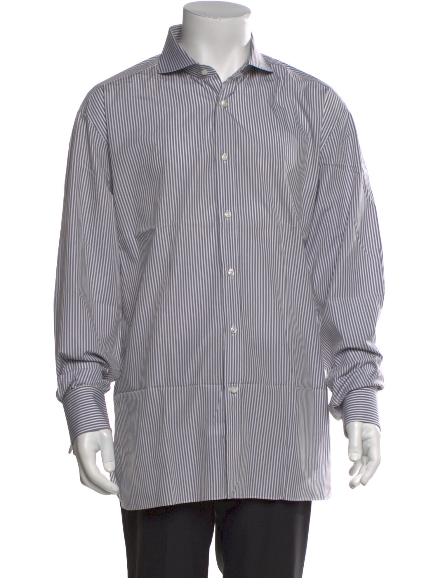 Ralph Lauren Purple Label Striped Long Sleeve Dress Shirt