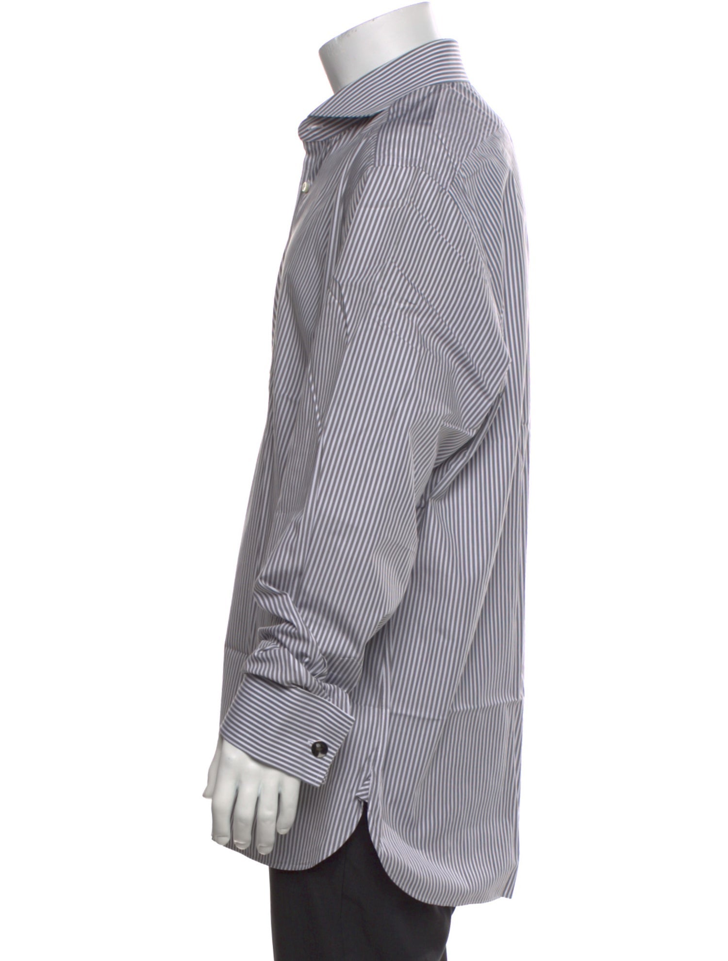 Ralph Lauren Purple Label Striped Long Sleeve Dress Shirt