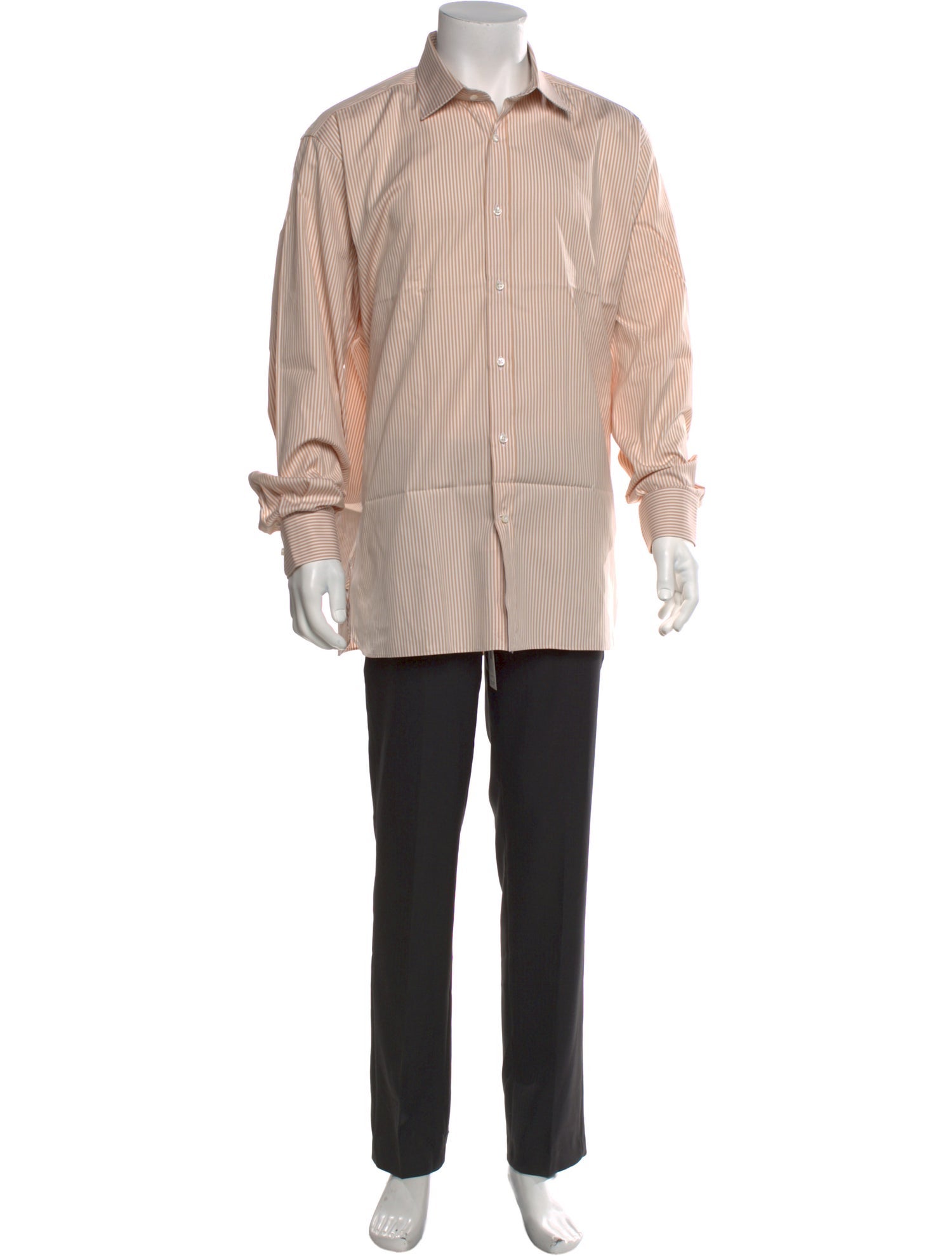 Ralph Lauren Purple Label Striped Long Sleeve Dress Shirt