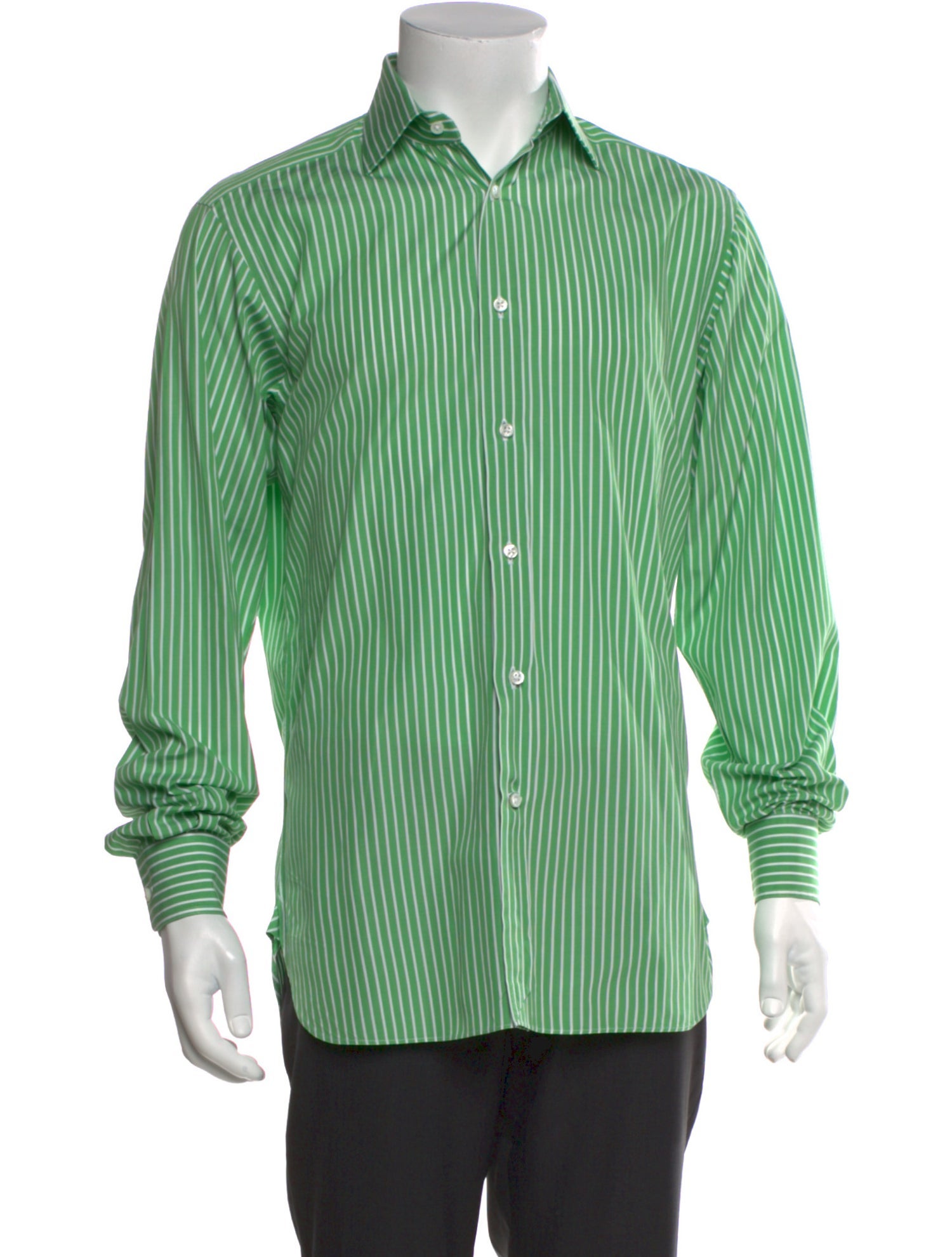 Ralph Lauren Purple Label Striped Long Sleeve Dress Shirt