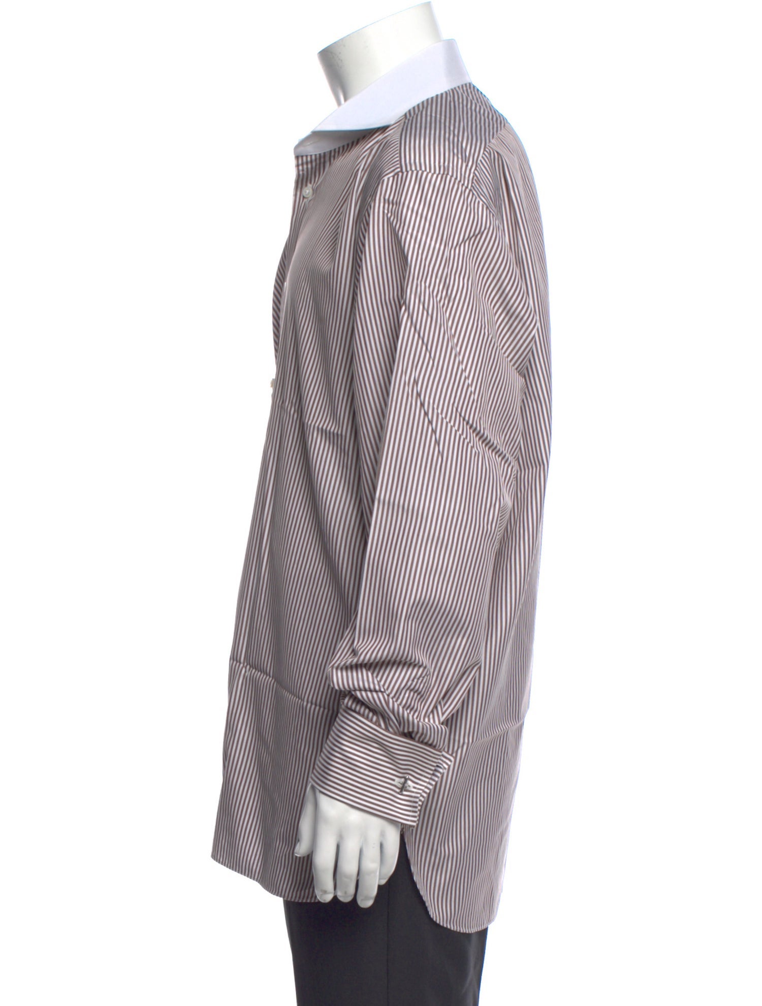 Ralph Lauren Purple Label Striped Long Sleeve Dress Shirt