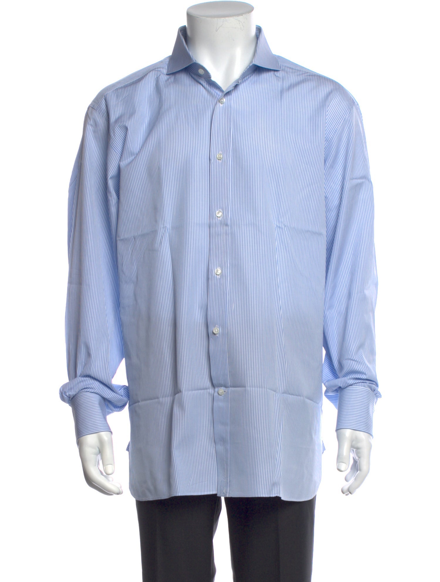 Ralph Lauren Purple Label Striped Long Sleeve Dress Shirt