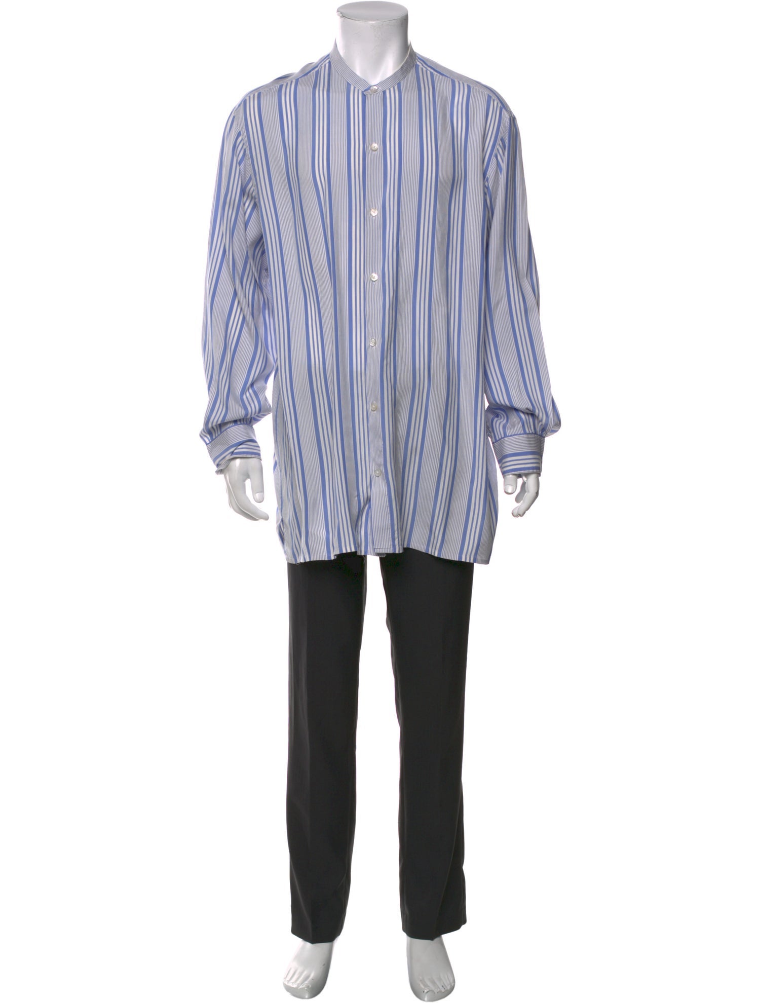 Ralph Lauren Purple Label Silk Striped Shirt