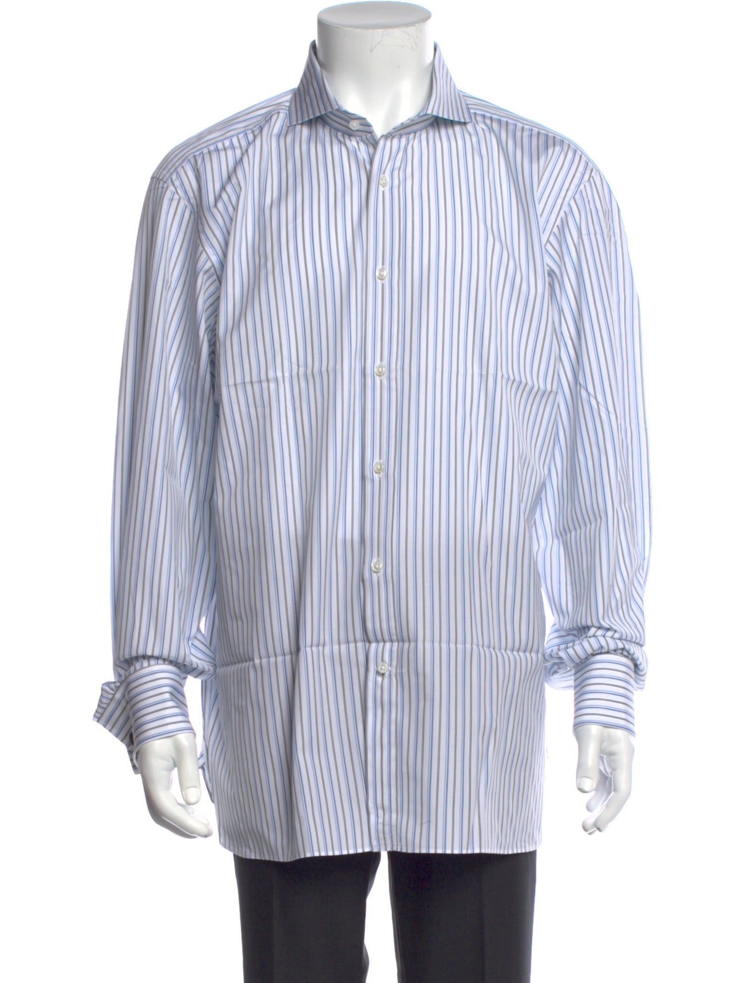 Ralph Lauren Purple Label Striped Long Sleeve Dress Shirt