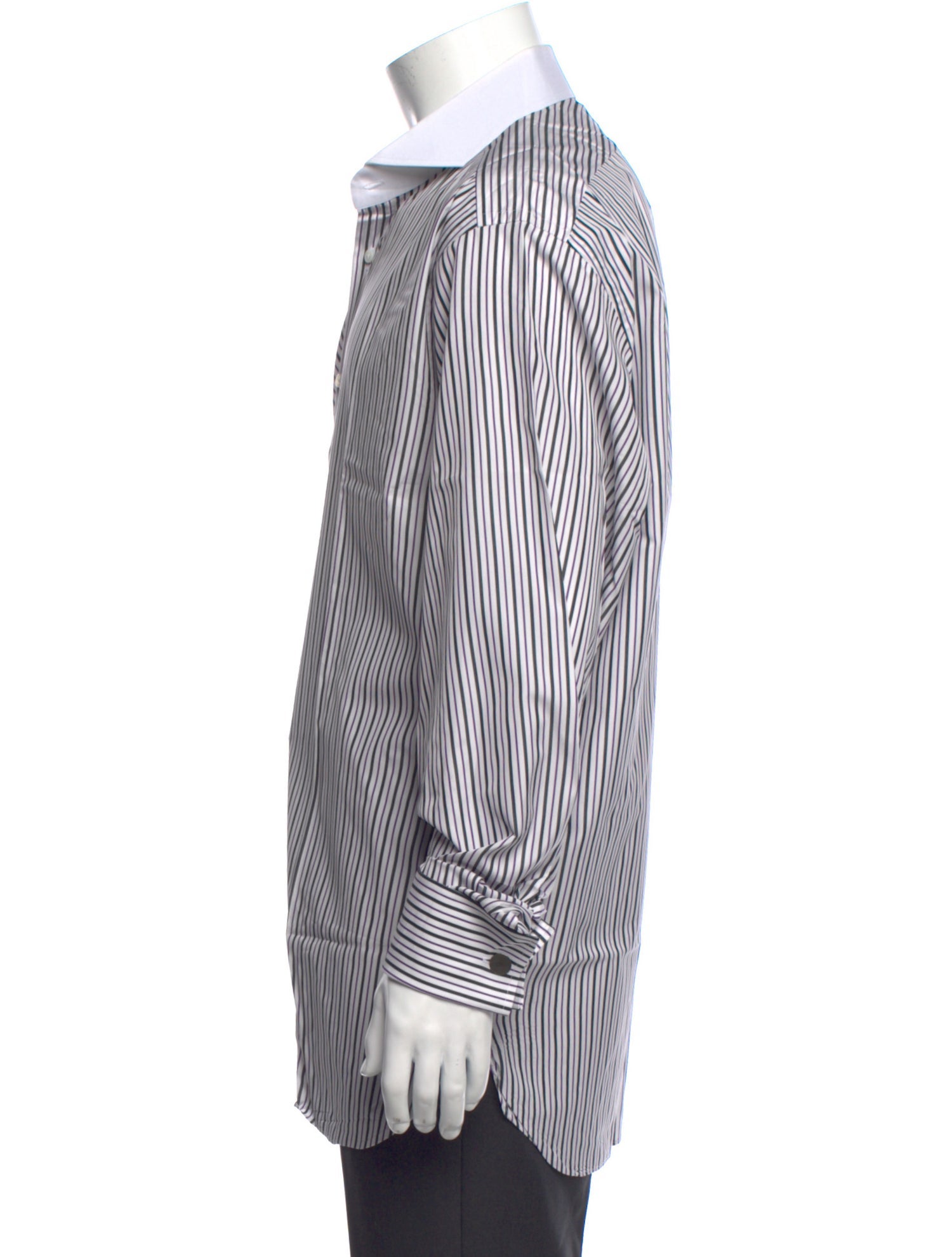 Ralph Lauren Purple Label Striped Long Sleeve Dress Shirt