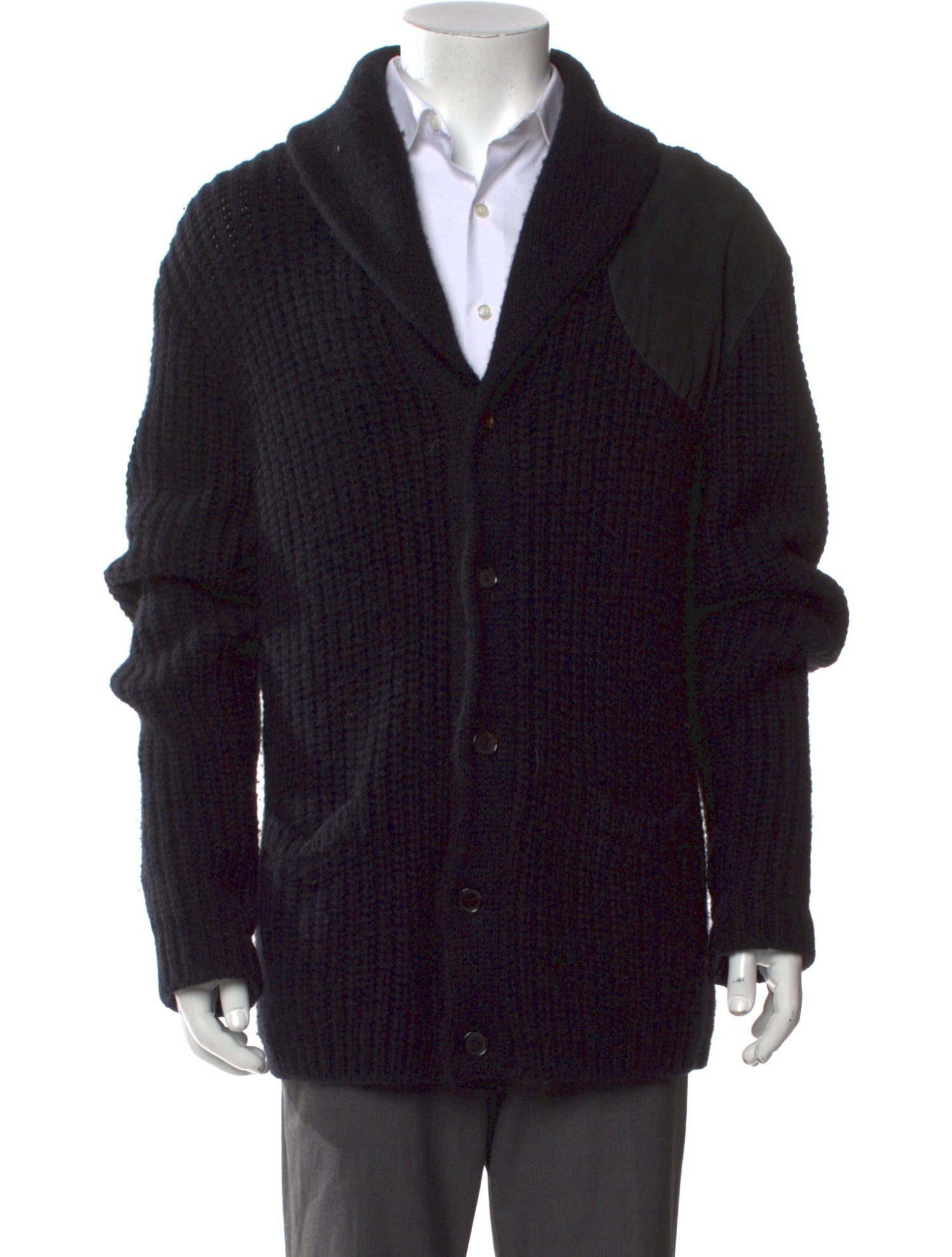 Ralph Lauren Purple Label Wool Collar Cardigan