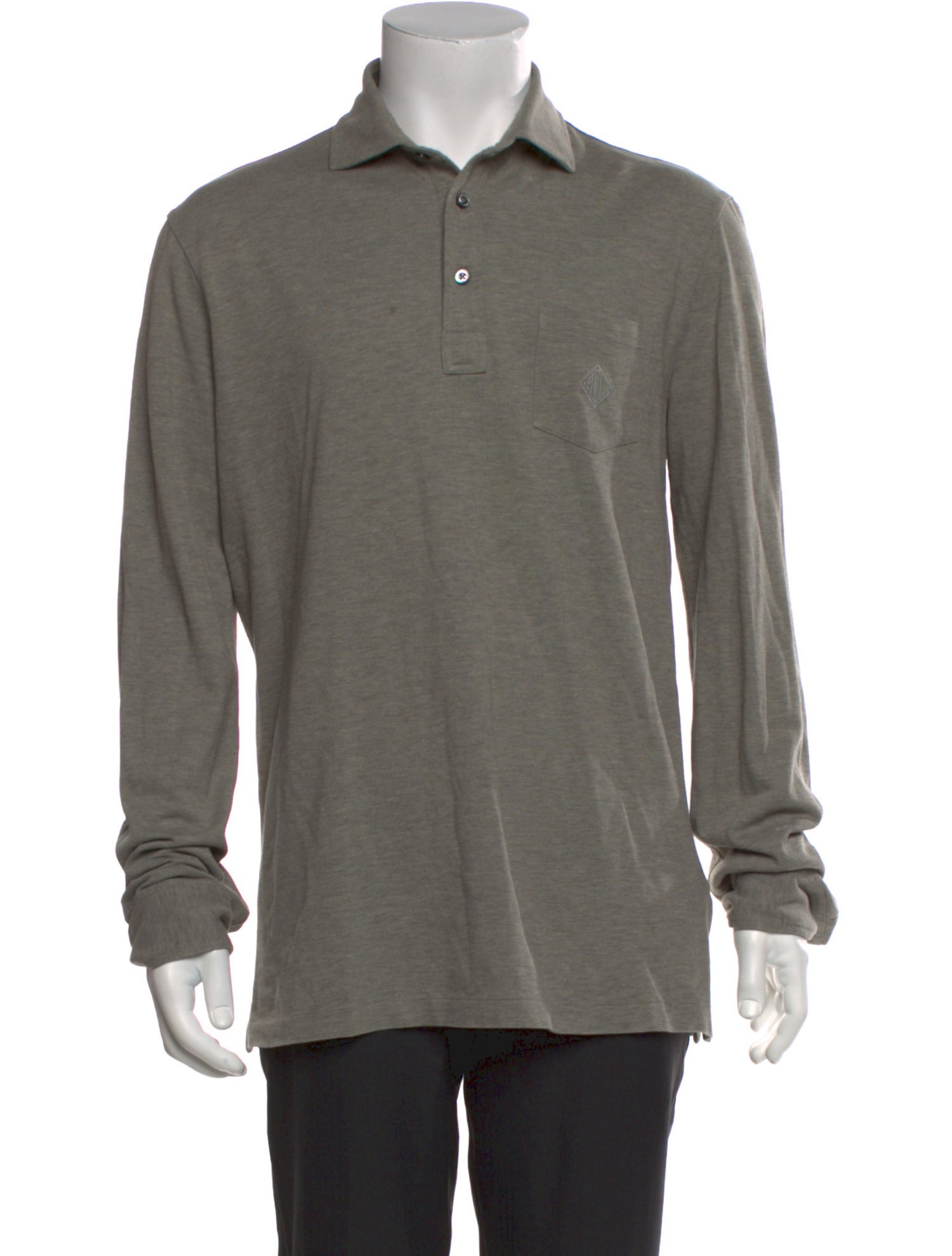 Ralph Lauren Purple Label Collar Long Sleeve Polo Shirt