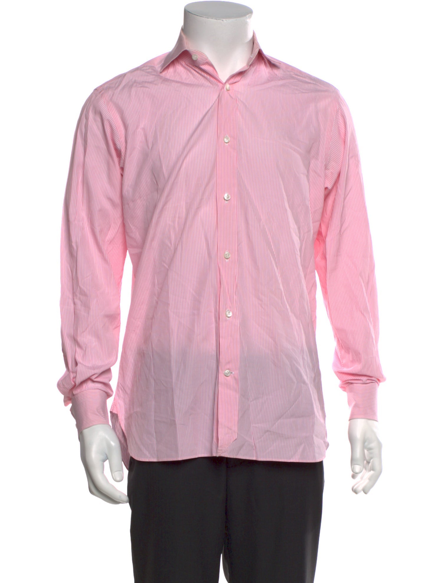 Ralph Lauren Purple Label Striped Long Sleeve Dress Shirt