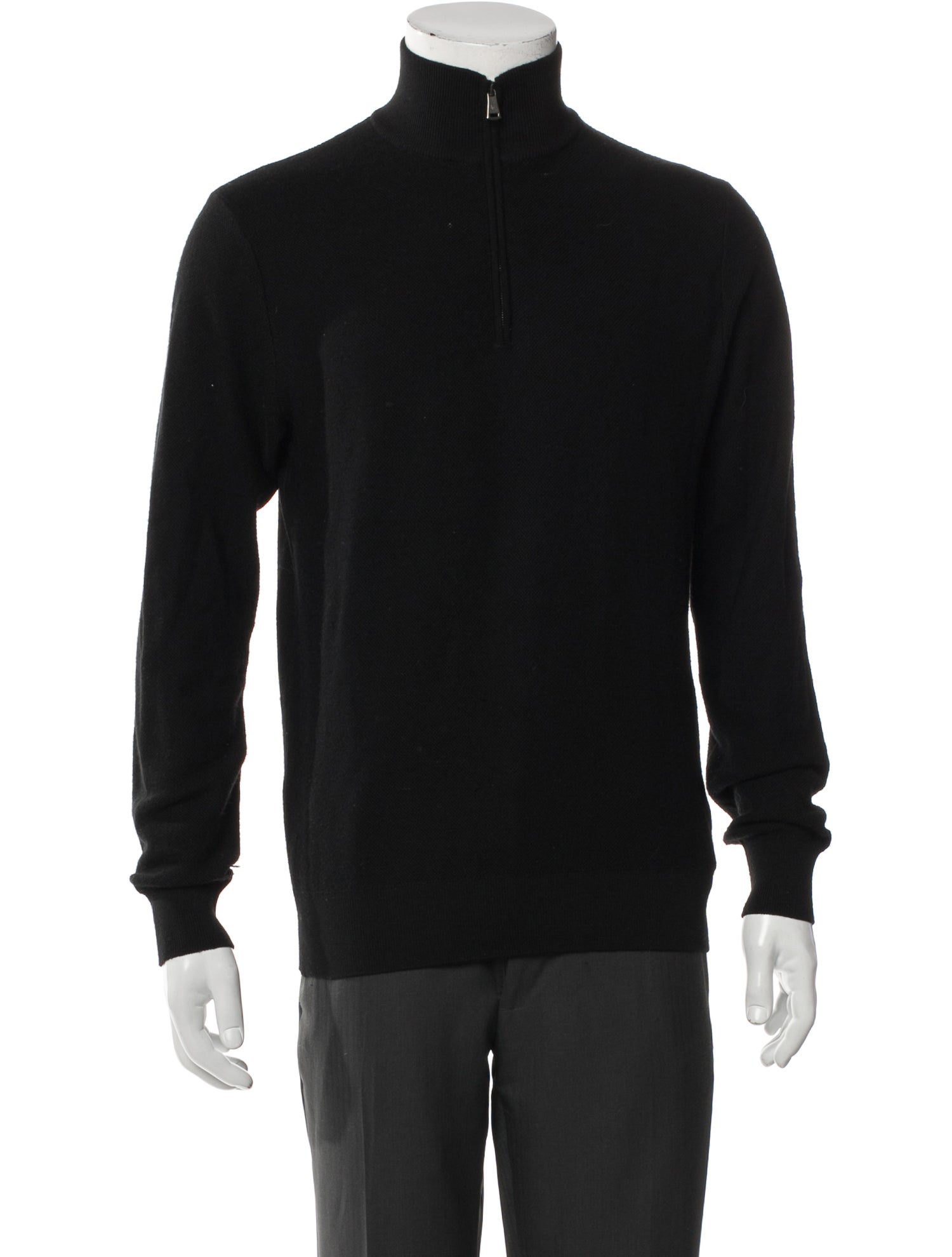 Ralph Lauren Purple Label Wool Mock Neck Sweatshirt