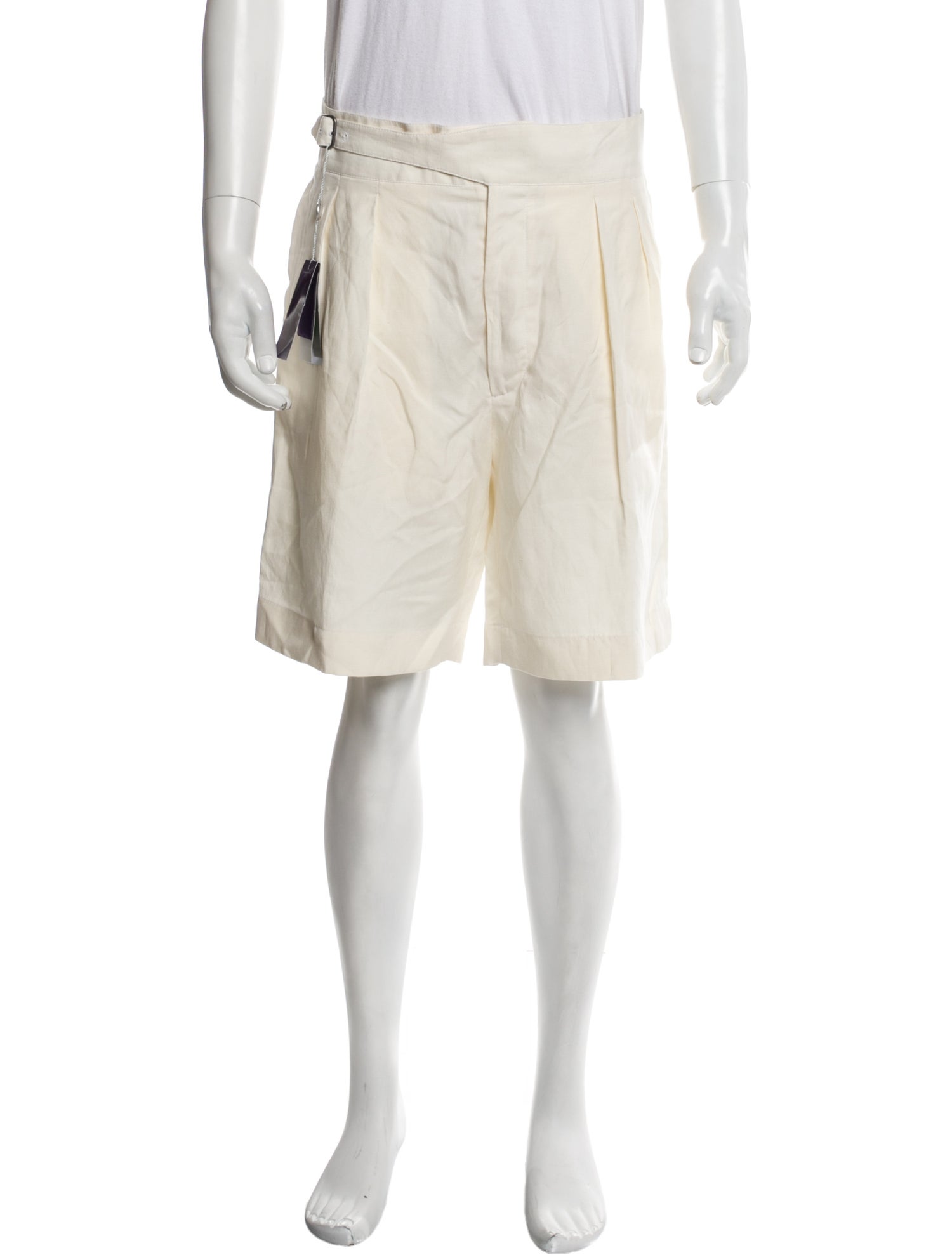 Ralph Lauren Purple Label Linen Flat Front Shorts