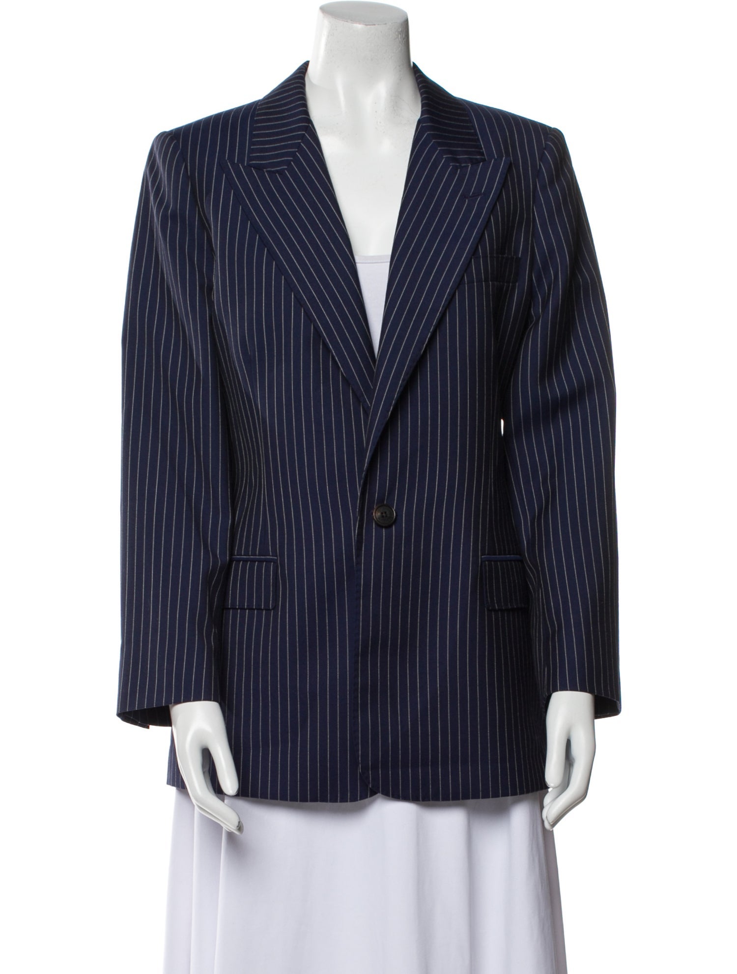 Ralph Lauren Purple Label Virgin Wool Striped Blazer