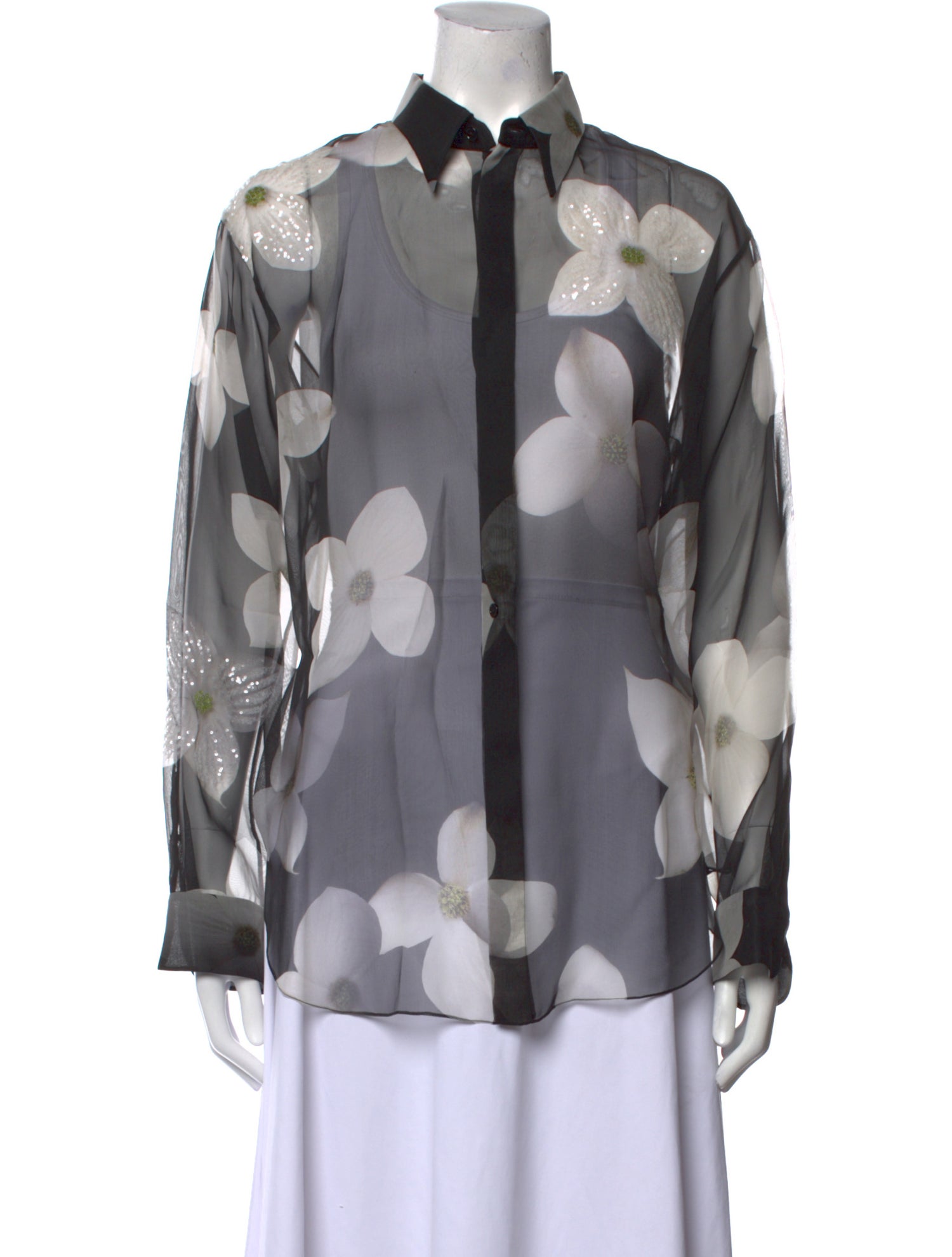 Ralph Lauren Purple Label Silk Floral Print Blouse