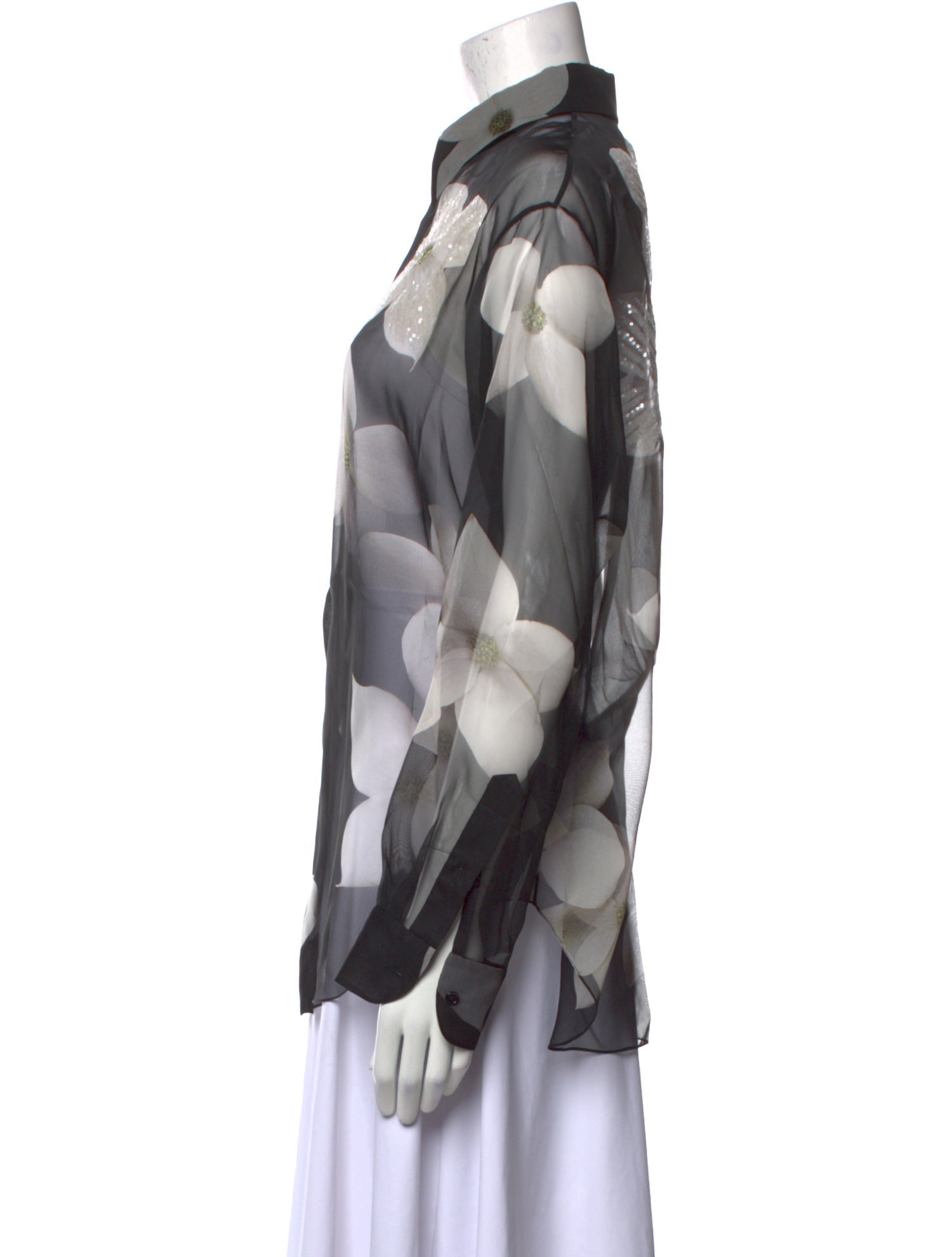 Ralph Lauren Purple Label Silk Floral Print Blouse