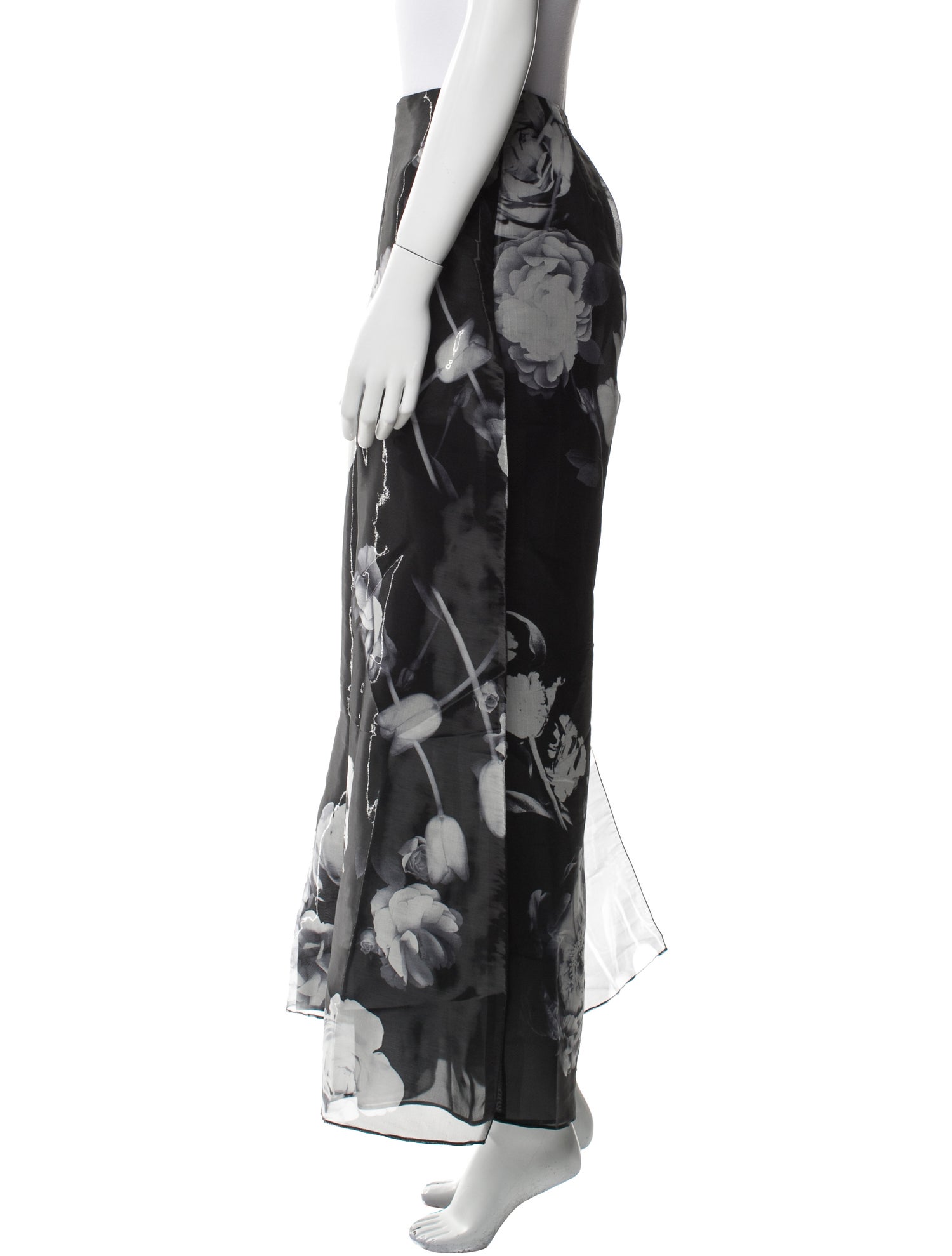 Ralph Lauren Purple Label Floral Print Wide Leg Pants