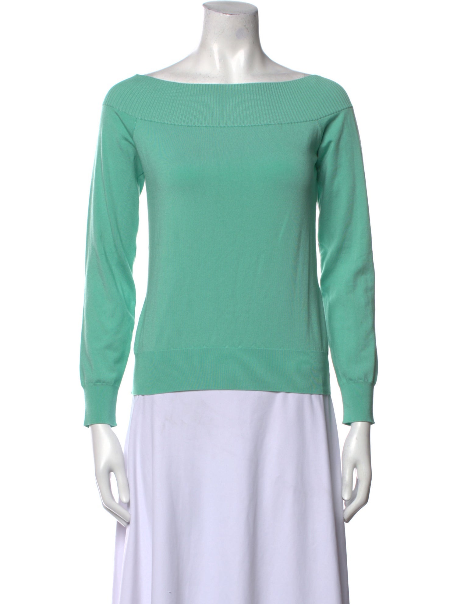 Ralph Lauren Purple Label Silk Bateau Neckline Top