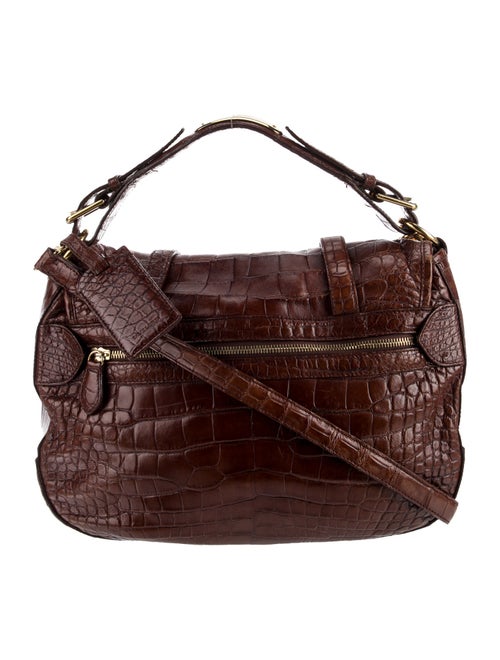 Ralph Lauren Purple Label Crocodile Crossbody Bag