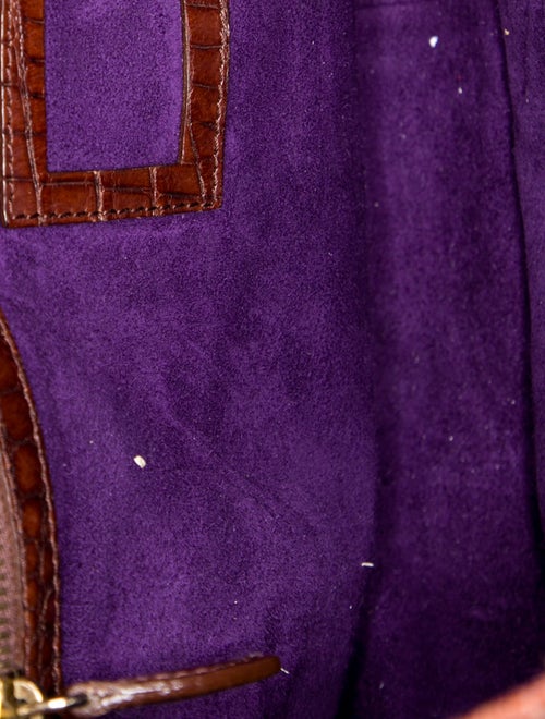 Ralph Lauren Purple Label Crocodile Crossbody Bag