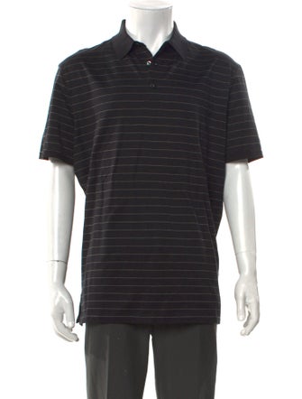 Ralph Lauren Purple Label Striped Collar Polo Shirt