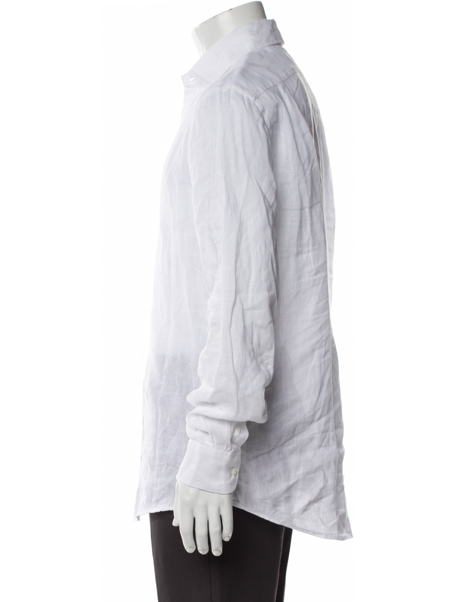 Ralph Lauren Purple Label Linen Long Sleeve Dress Shirt