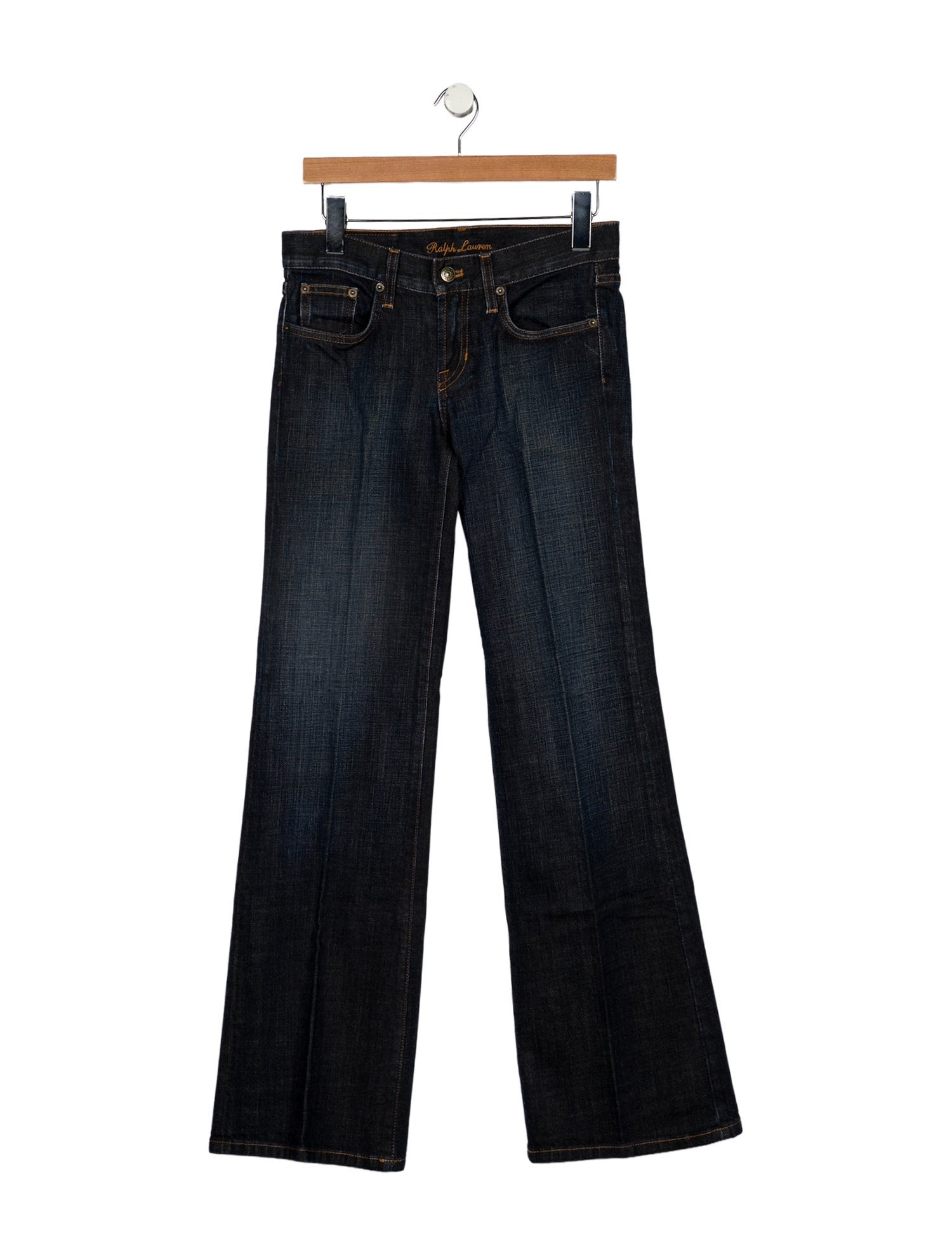 Ralph Lauren Purple Label Low-Rise Wide Leg Jeans