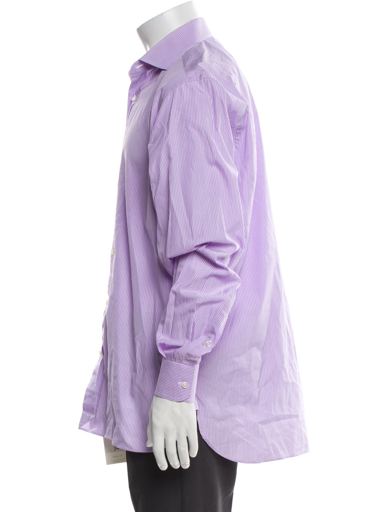 Ralph Lauren Purple Label Striped Long Sleeve Dress Shirt