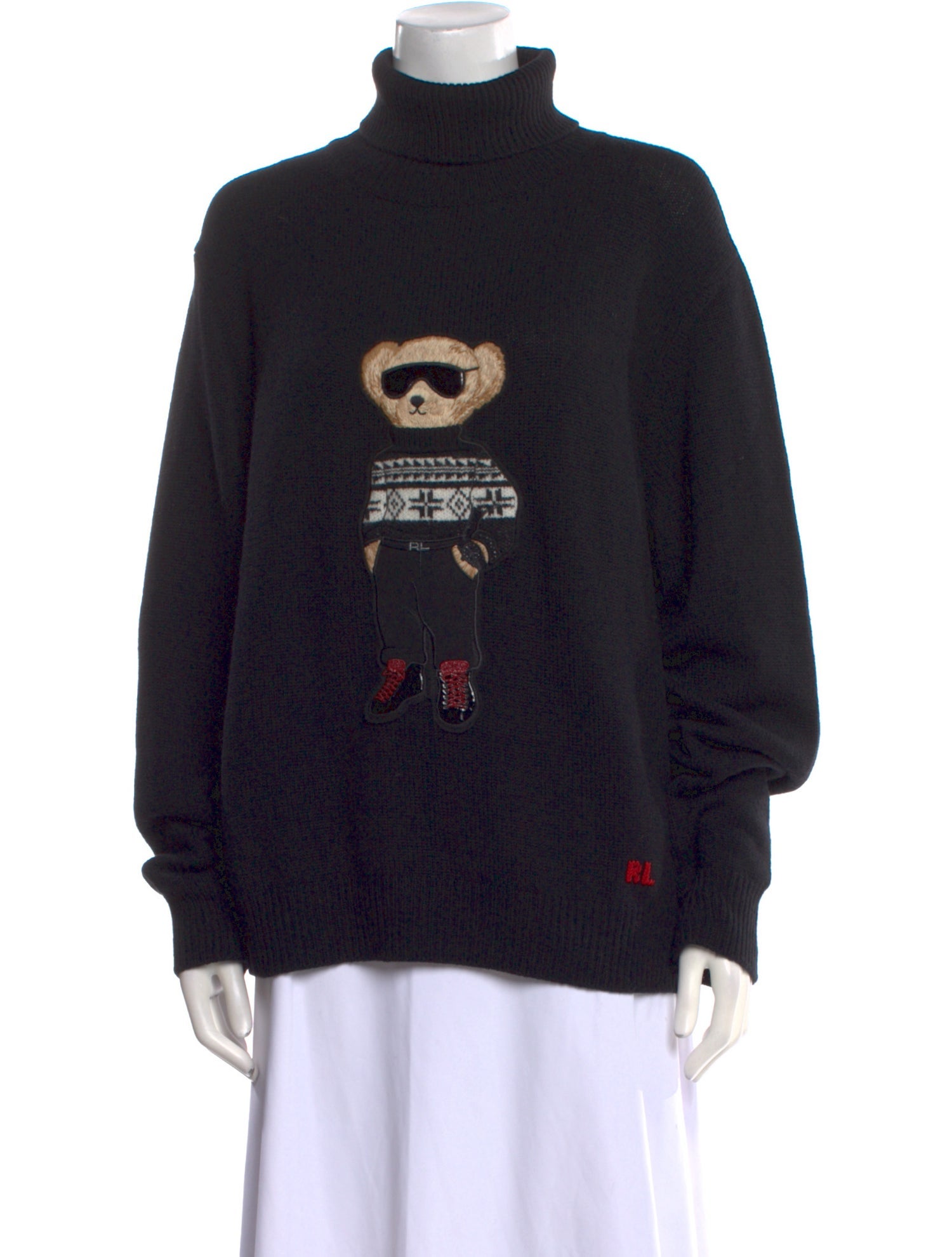 Ralph Lauren Purple Label Cashmere Graphic Print Sweater