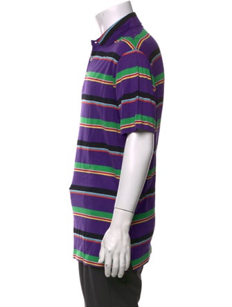 Ralph Lauren Purple Label Striped Collar Polo Shirt
