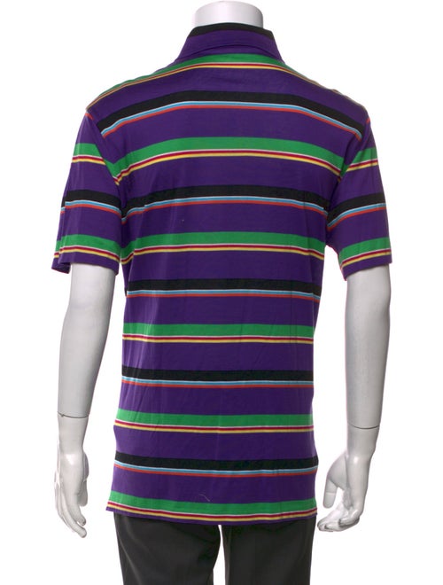 Ralph Lauren Purple Label Striped Collar Polo Shirt
