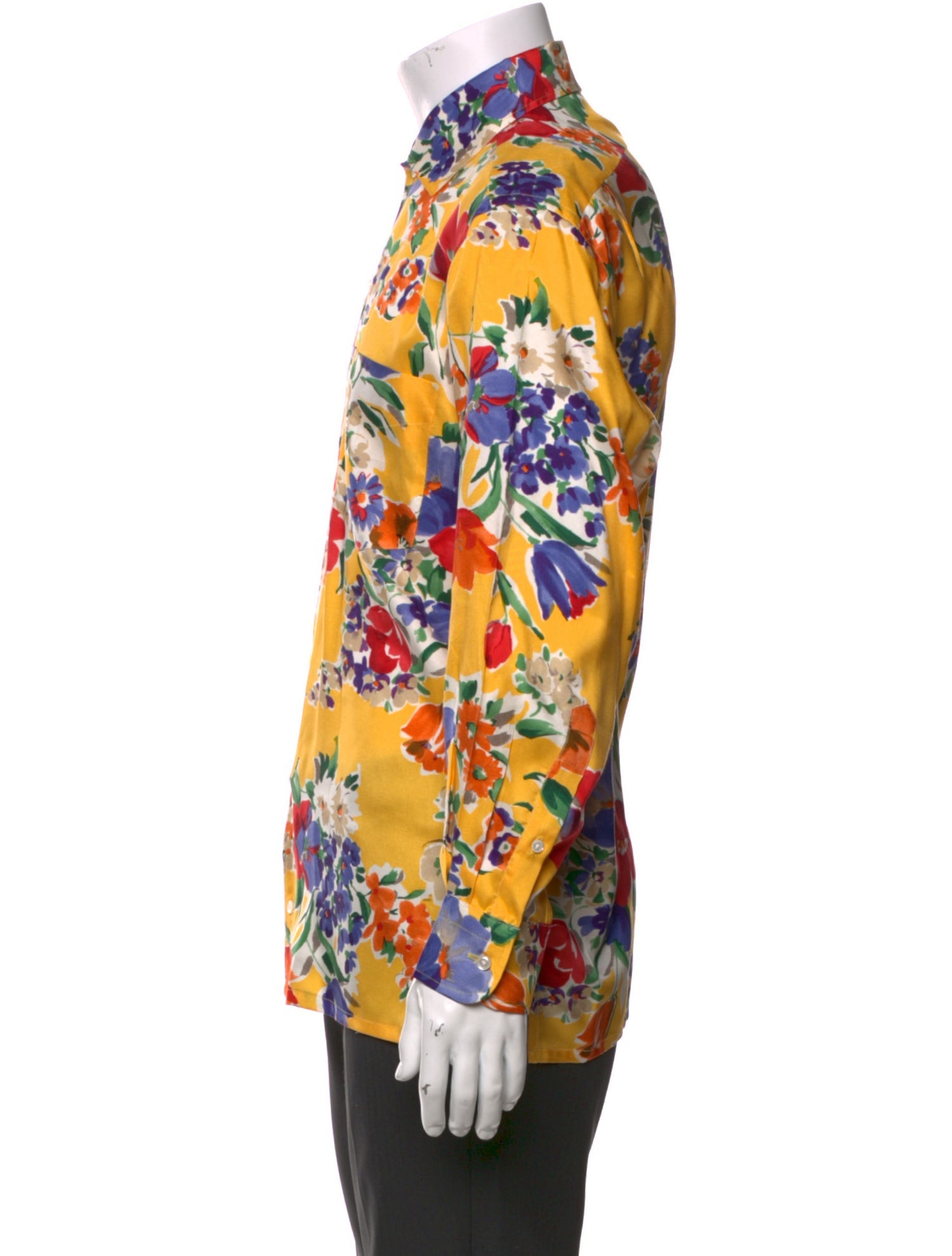 Ralph Lauren Purple Label Silk Floral Print Shirt