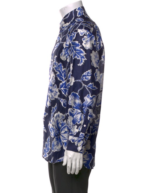 Ralph Lauren Purple Label Silk Floral Print Shirt