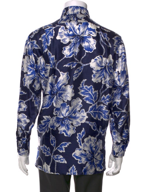 Ralph Lauren Purple Label Silk Floral Print Shirt