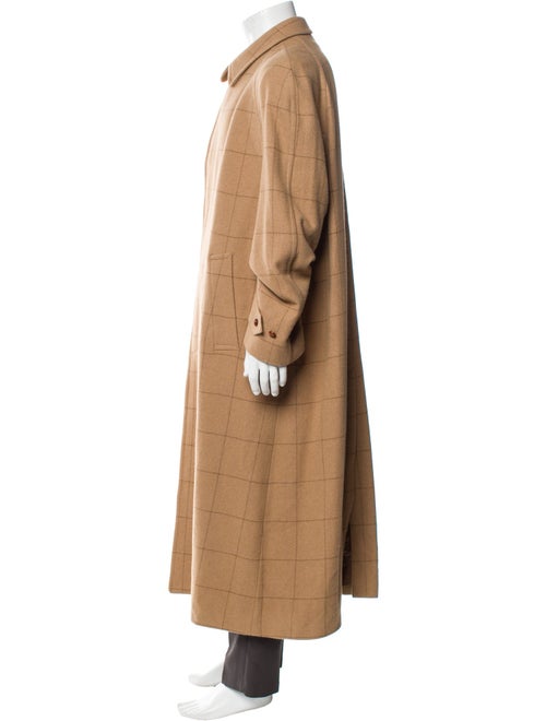 Ralph Lauren Purple Label Cashmere Plaid Print Overcoat