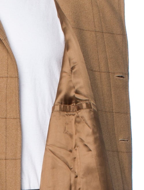 Ralph Lauren Purple Label Cashmere Plaid Print Overcoat