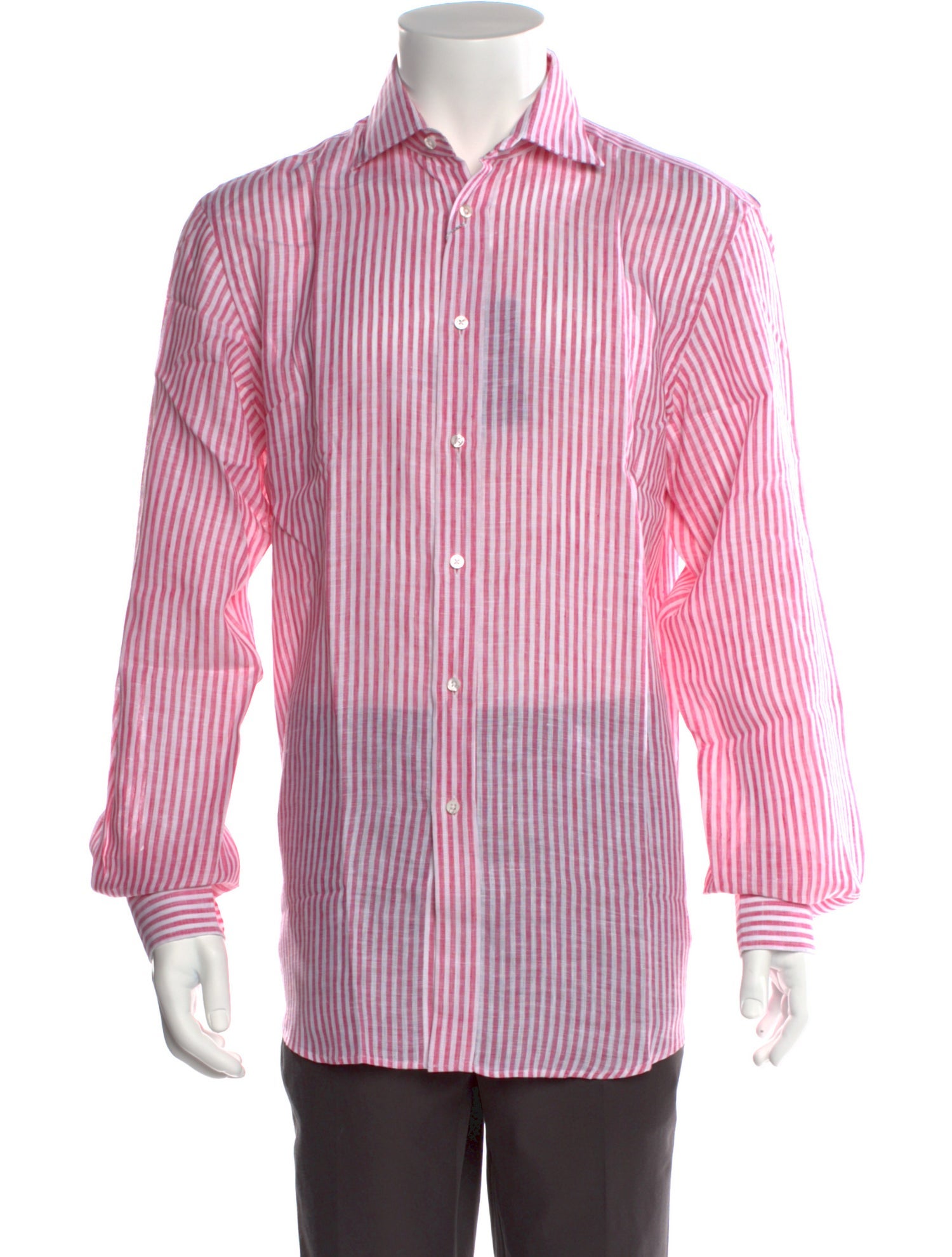 Ralph Lauren Purple Label Linen Striped Dress Shirt w/ Tags
