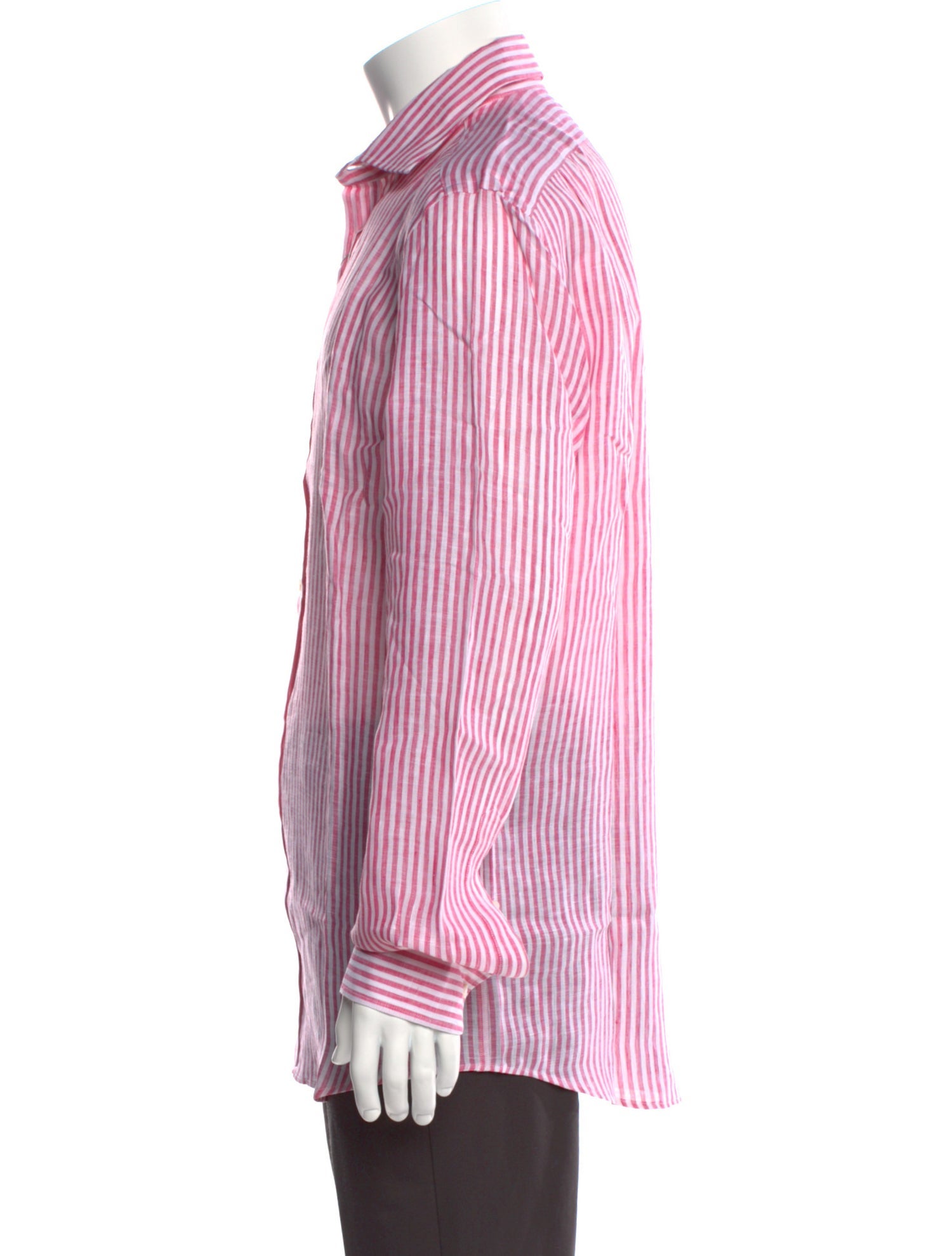 Ralph Lauren Purple Label Linen Striped Dress Shirt w/ Tags