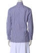 Ralph Lauren Purple Label Striped Long Sleeve Button-Up Top