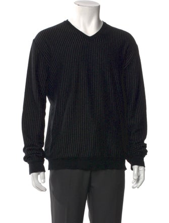 Ralph Lauren Purple Label Cashmere Striped Pullover