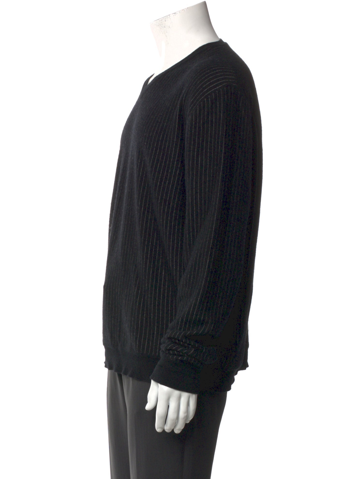 Ralph Lauren Purple Label Cashmere Striped Pullover