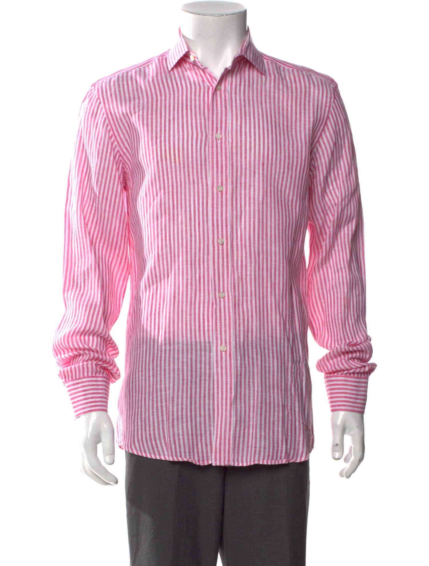 Ralph Lauren Purple Label Linen Striped Shirt