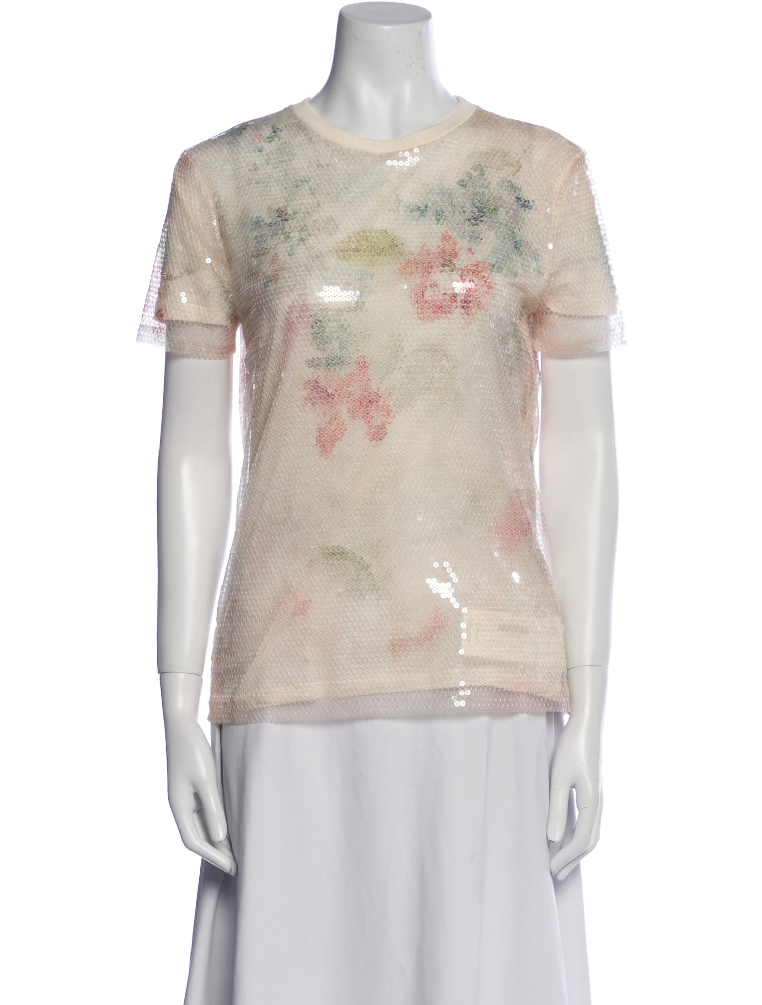 Ralph Lauren Purple Label Floral Print Crew Neck T-Shirt
