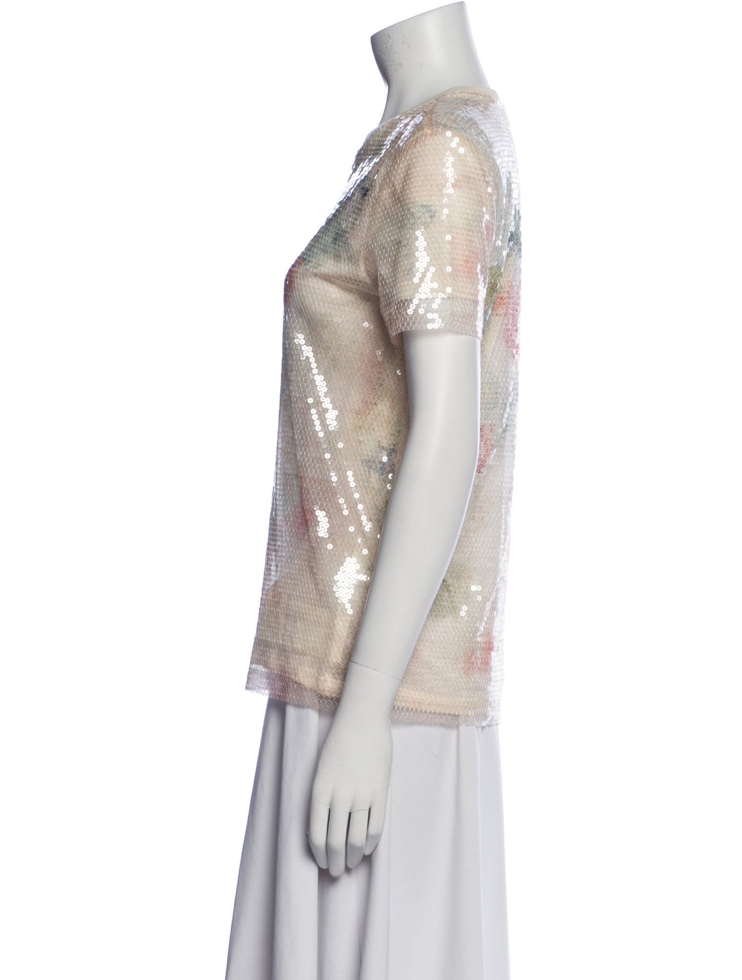 Ralph Lauren Purple Label Floral Print Crew Neck T-Shirt