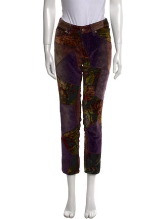 Ralph Lauren Purple Label Printed Straight Leg Pants