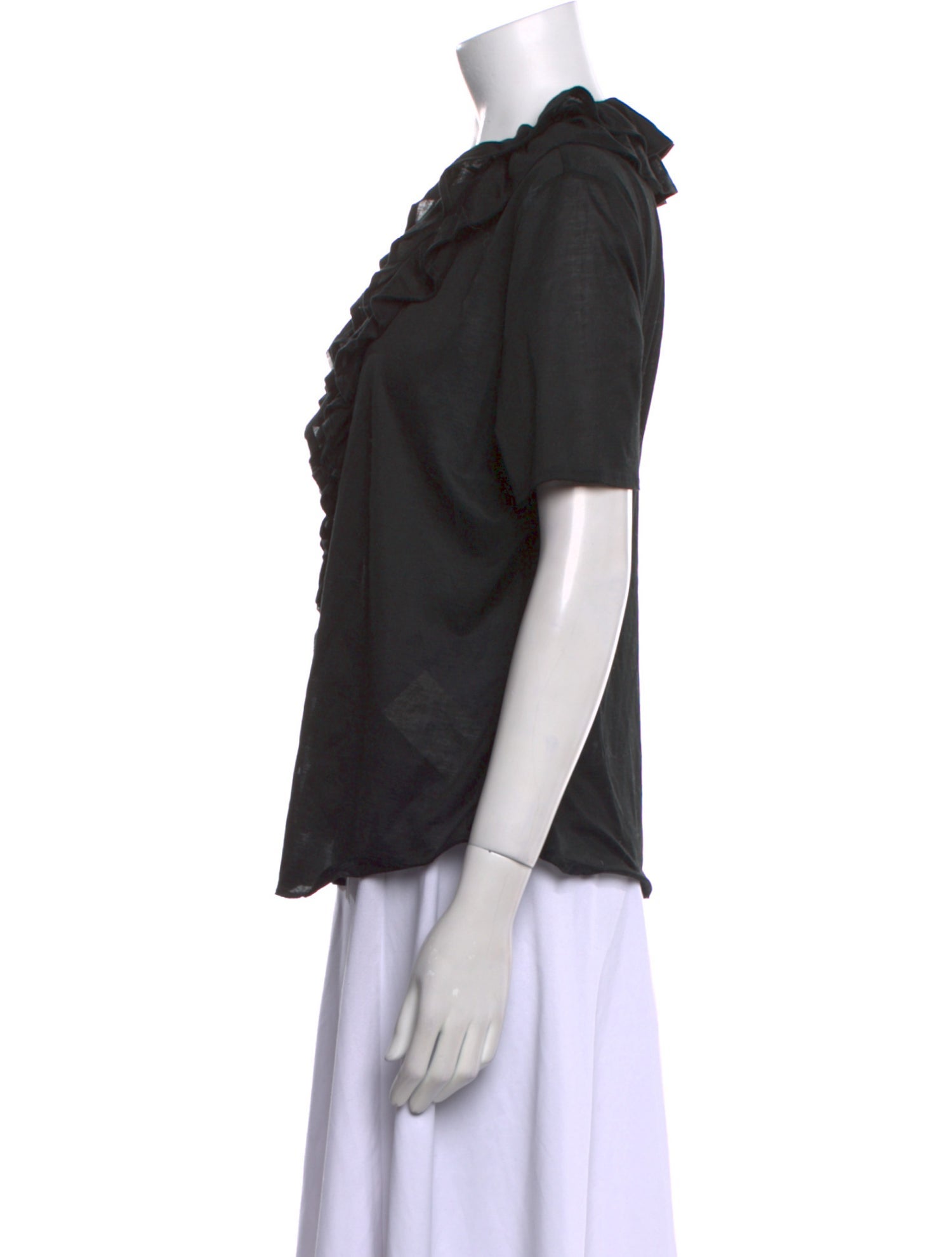 Ralph Lauren Purple Label V-Neck Short Sleeve Blouse