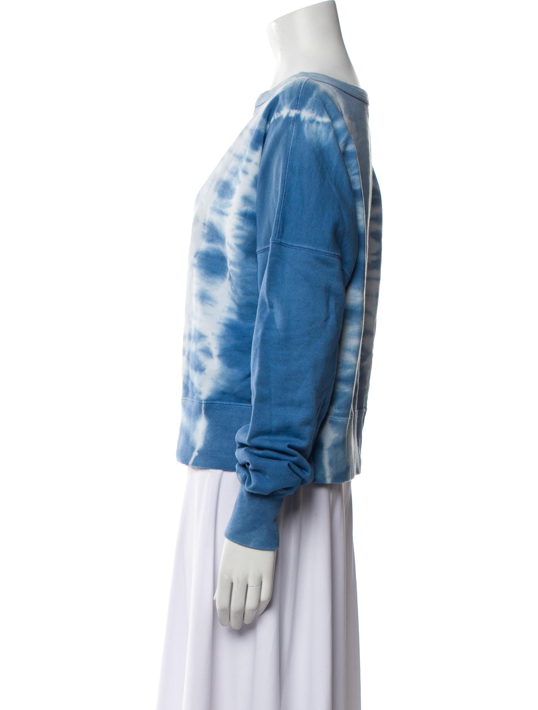 Ralph Lauren Purple Label Tie-Dye Print Bateau Neckline Sweatshirt