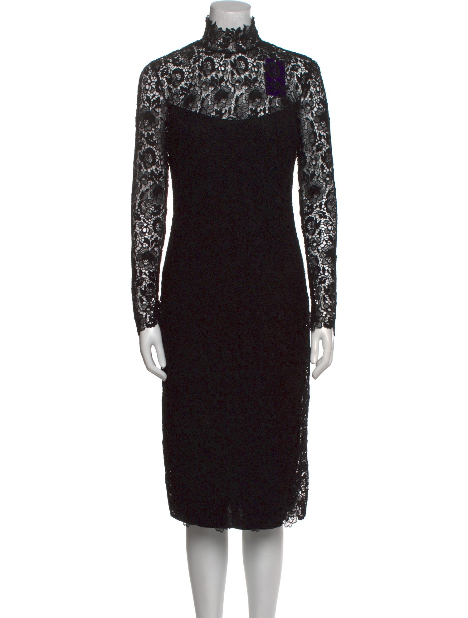 Ralph Lauren Purple Label Lace Pattern Midi Length Dress