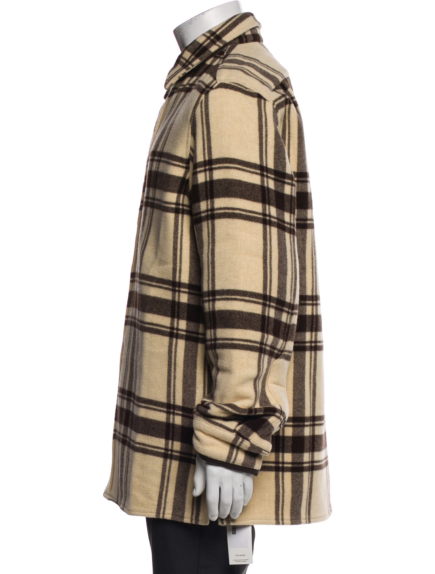 Ralph Lauren Purple Label Wool Plaid Print Trucker Jacket