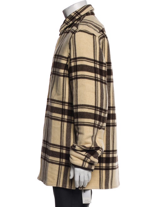 Ralph Lauren Purple Label Wool Plaid Print Trucker Jacket